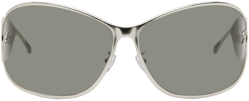 Silver Wraparound Sunglasses