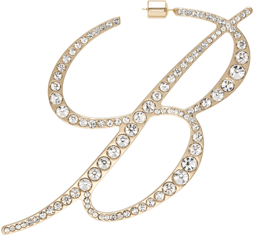 【関税込み】Blumarine ゴールド B シングルピアス Blumarineのゴールド B モノグラム シングルピアスがセール中