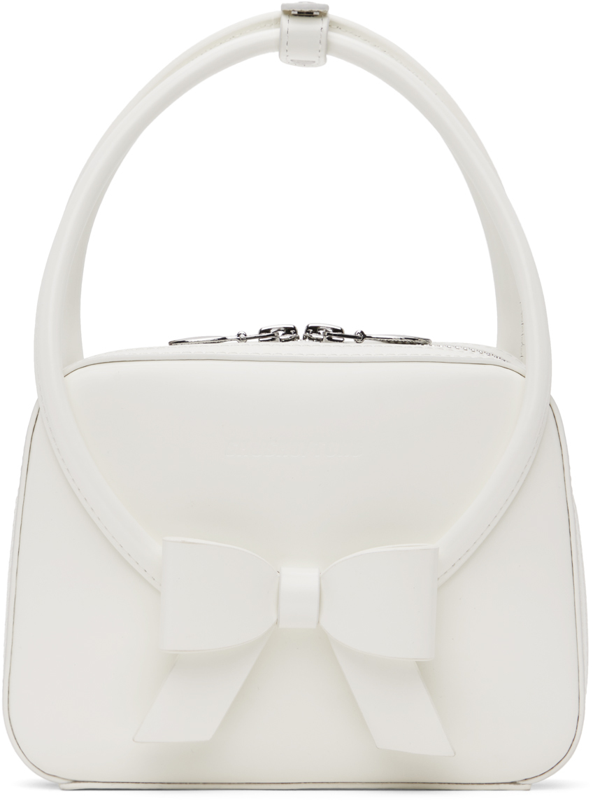 Shop Shushu-tong White Stereo Bow Bag In Wh100 White