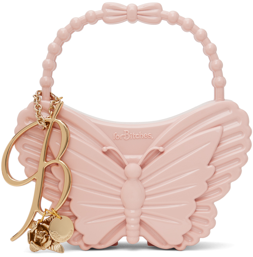 Shop Blumarine Pink Forbitches Edition Butterfly-shaped Bag In N0828 Pale Rose