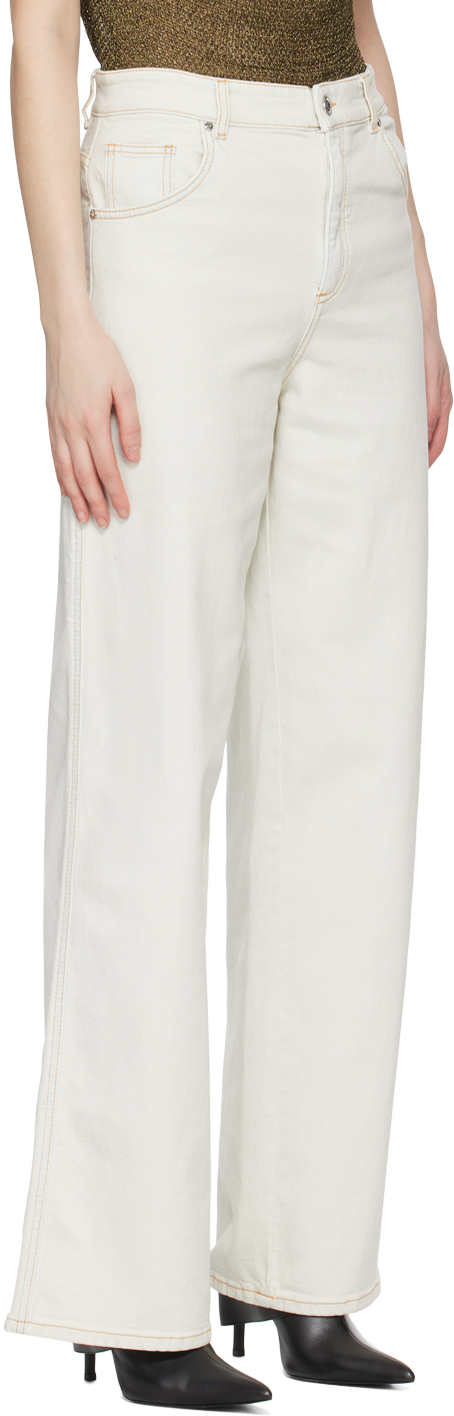 Blumarine Off-white Boyfriend Jeans In D06c1 Ghiaccio
