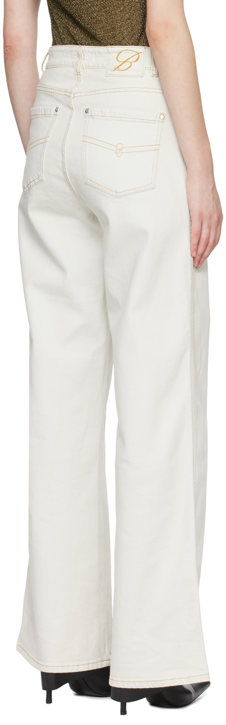 Blumarine Off-white Boyfriend Jeans In D06c1 Ghiaccio