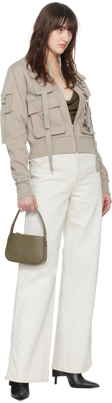 Blumarine Off-white Boyfriend Jeans In D06c1 Ghiaccio