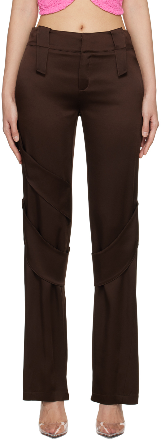 Brown Spiral Trousers