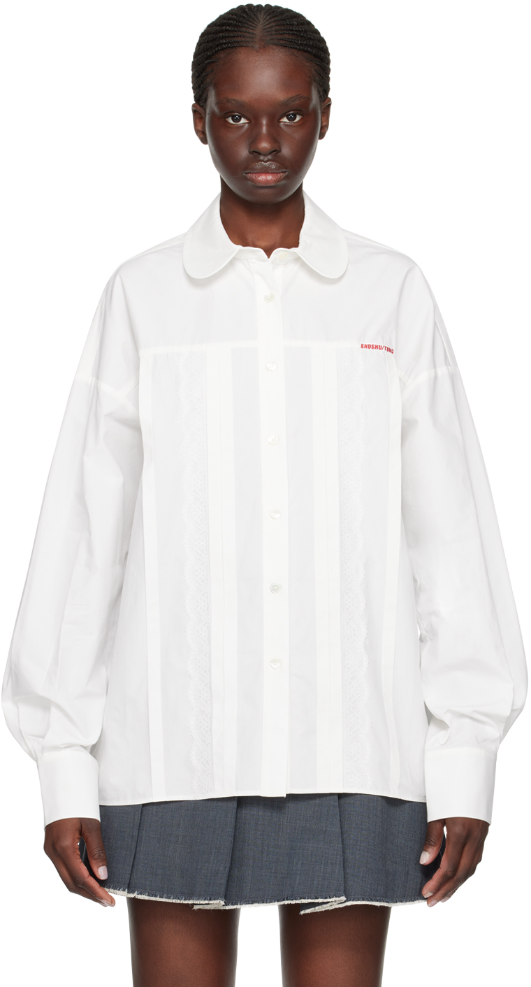 White Tucked Shirt