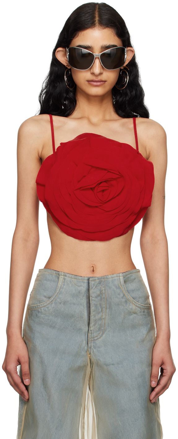 Red Rose Tank Top by Blumarine on Sale