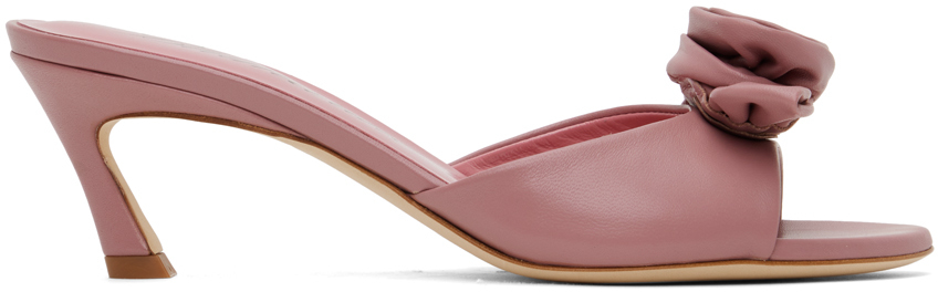 Blumarine Pink Juliet Heeled Sandals In Blush