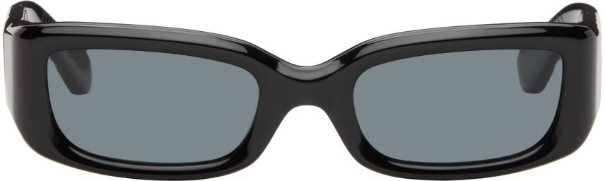 Shop Second / Layer Black 'the Rev' Sunglasses In Black/black