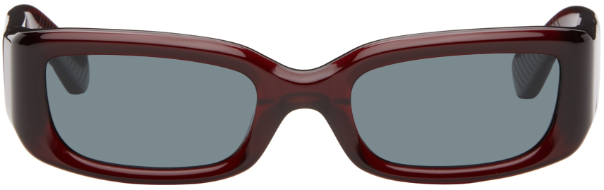 Shop Second / Layer Red 'the Rev' Sunglasses In Red/black