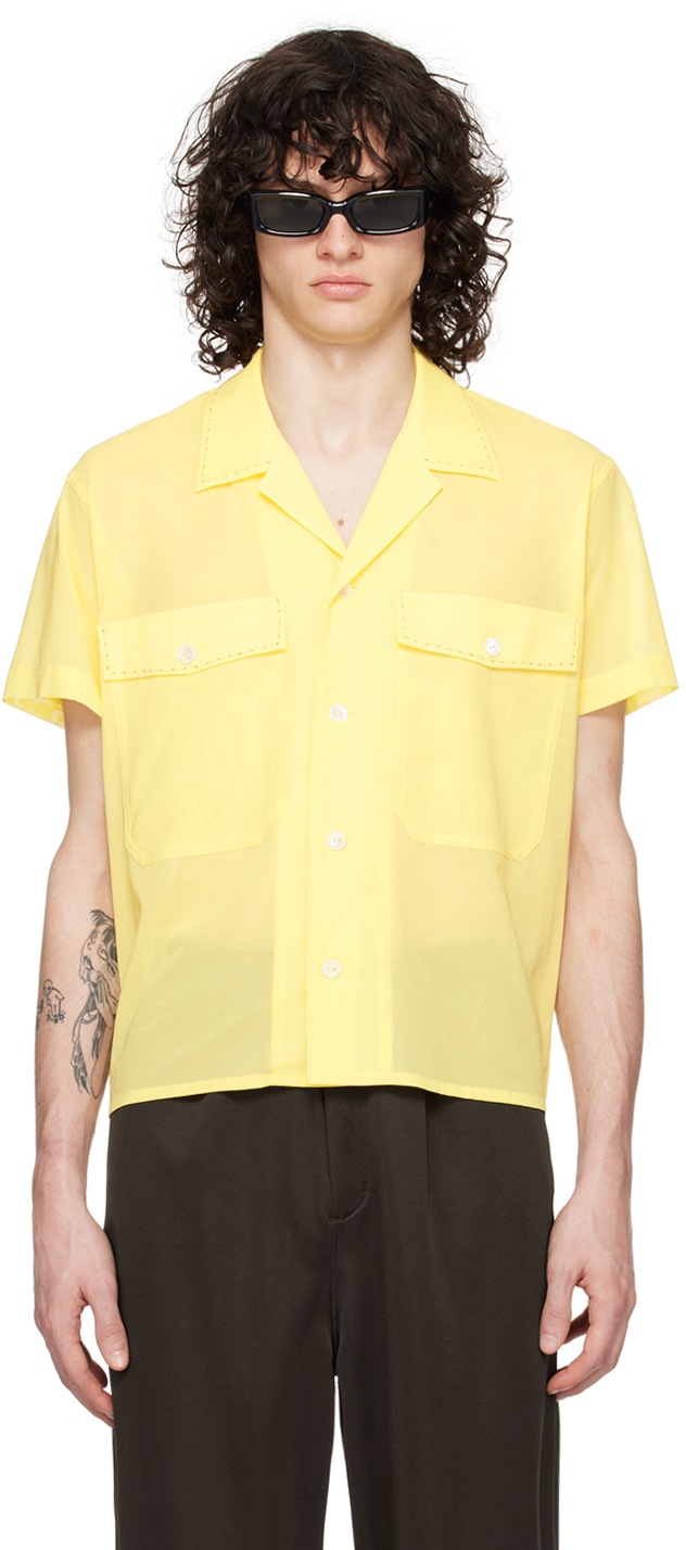 Yellow Cropped Shirt