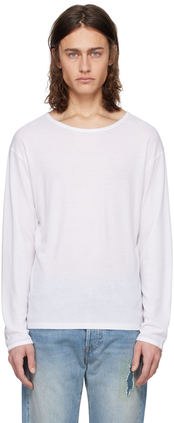 Second / Layer White Dias Cortes Long Sleeve T-shirt