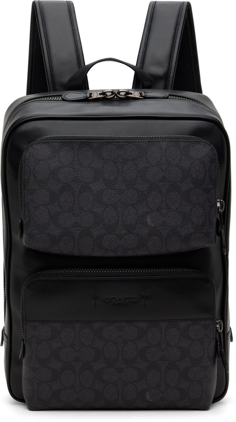 COACH Gotham Cross Body Bag In Pebble Leather in Black for Men
