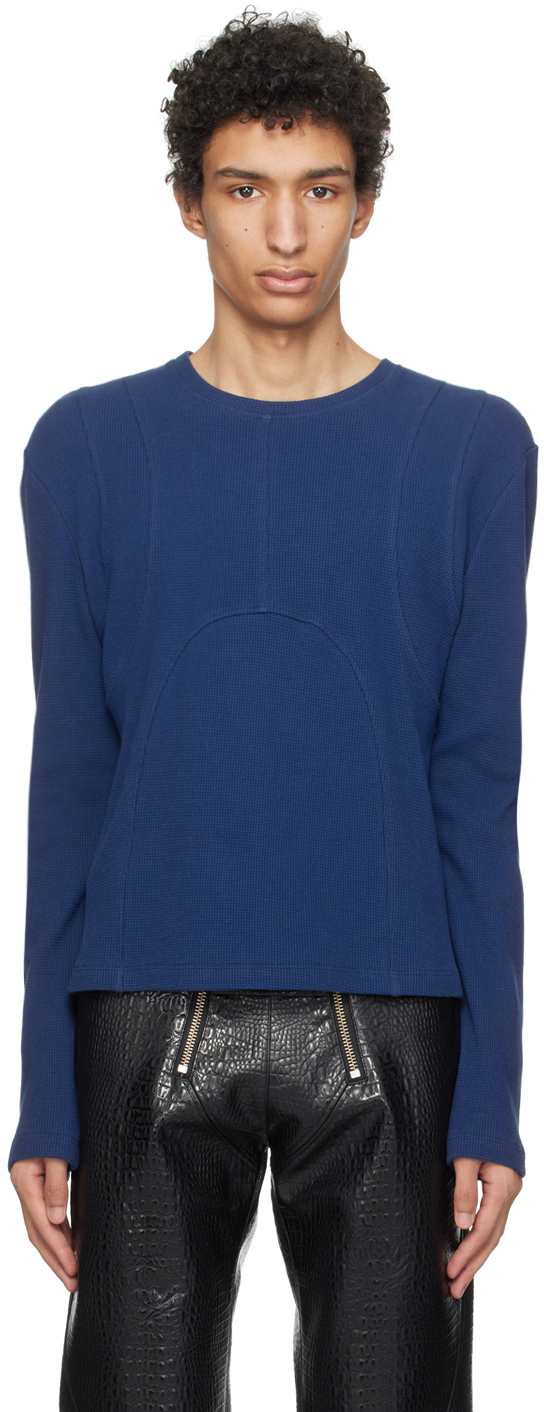 K.ngsley Blue Dani Long Sleeve T-shirt In 07bf