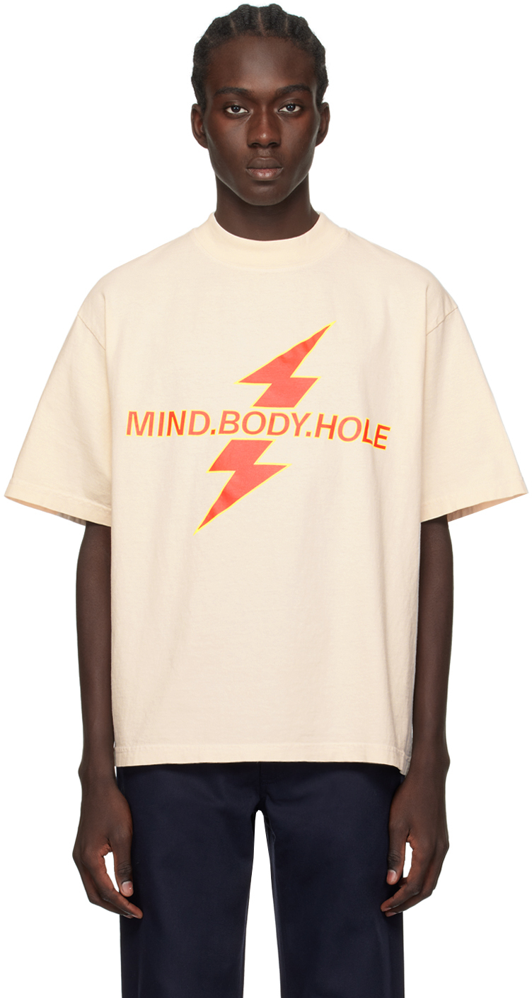 K.ngsley Off-white 'mind. Body. Hole' T-shirt In 12cr
