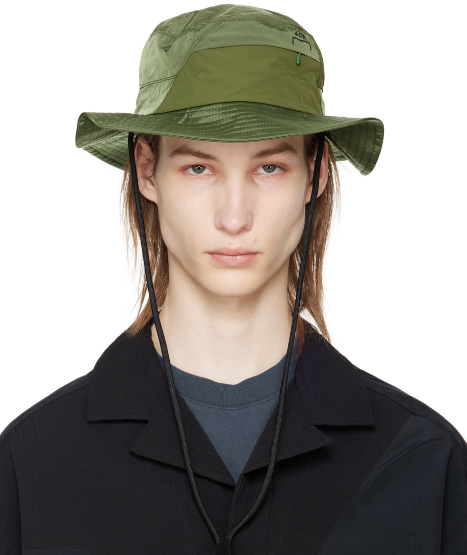 Shop A-cold-wall* Green Utile Bucket Hat In Moss Moss