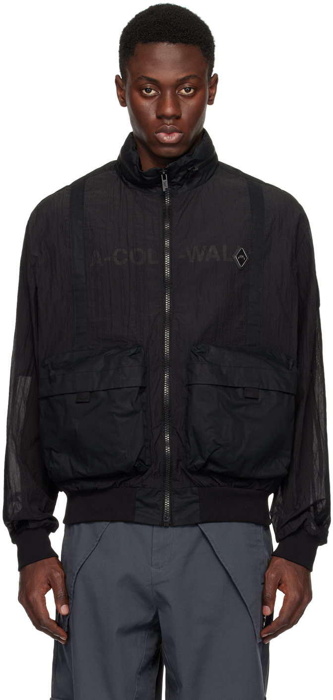 Shop A-cold-wall* Black Semi-sheer Jacket In Onyx