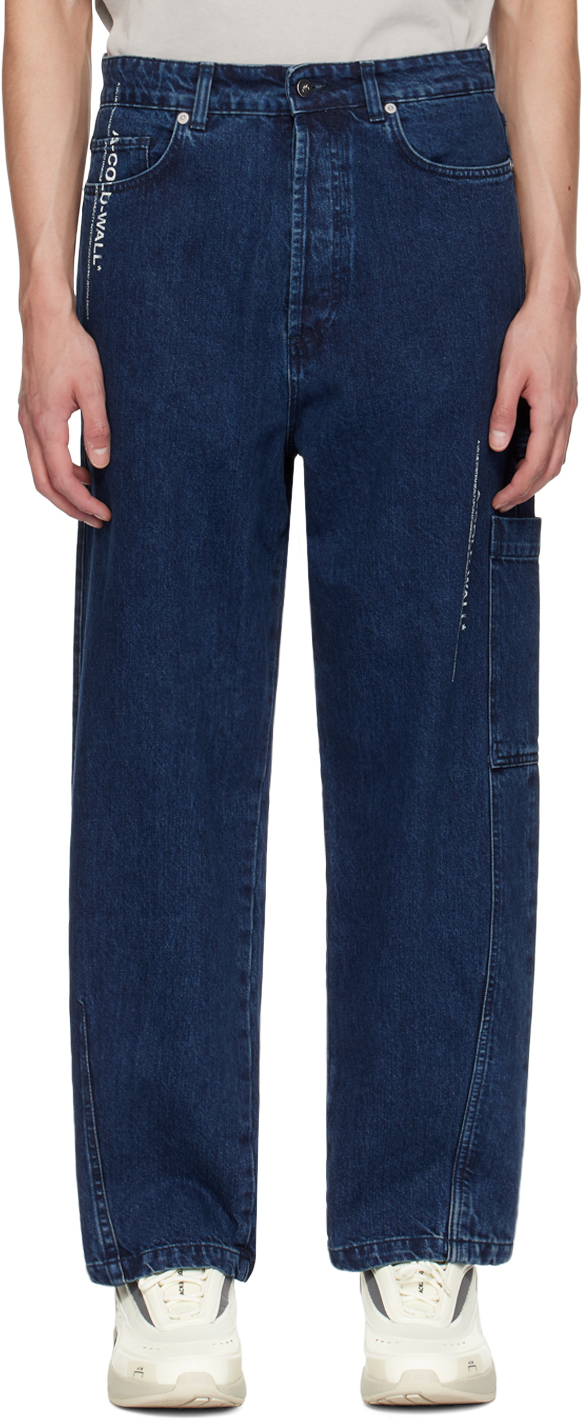 A-cold-wall* Indigo Printed Jeans