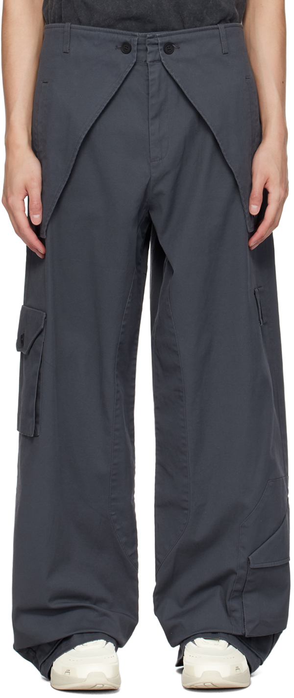 A-cold-wall* Gray Overlay Cargo Pants In Slate