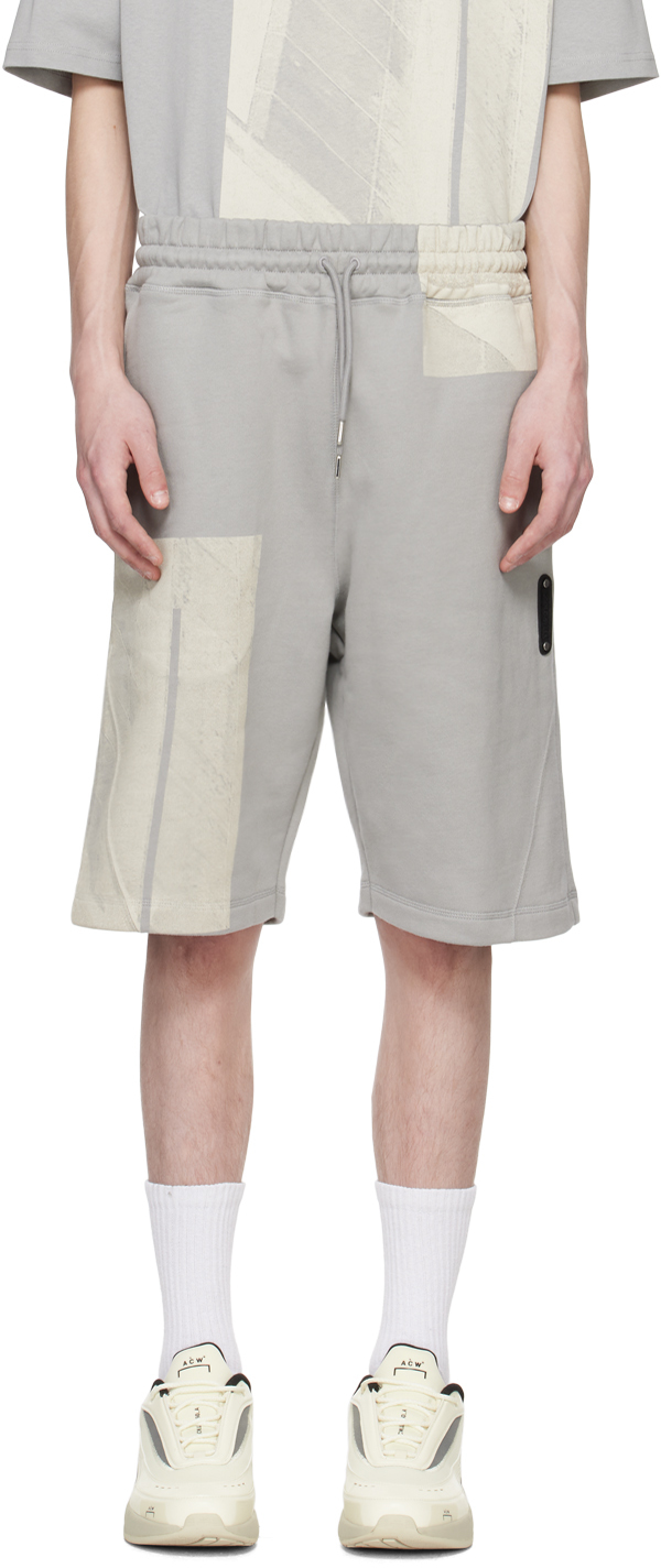 Shop A-cold-wall* Gray Strand Shorts In Cement