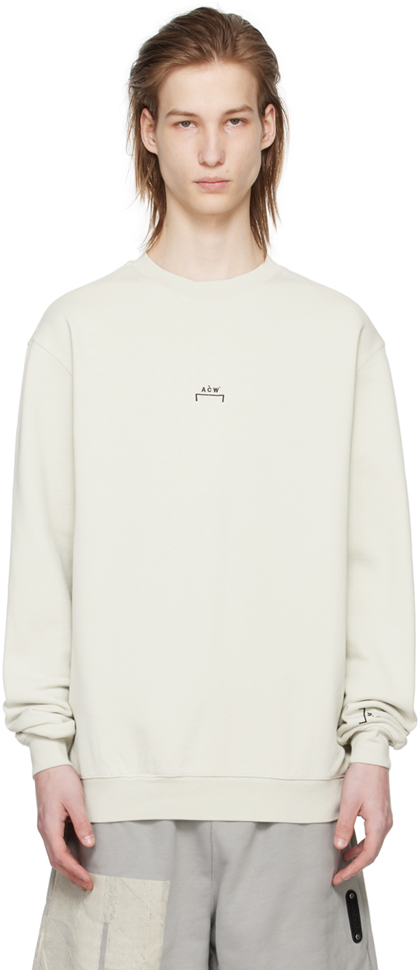 Shop A-cold-wall* Off-white Essential Sweatshirt In Bone