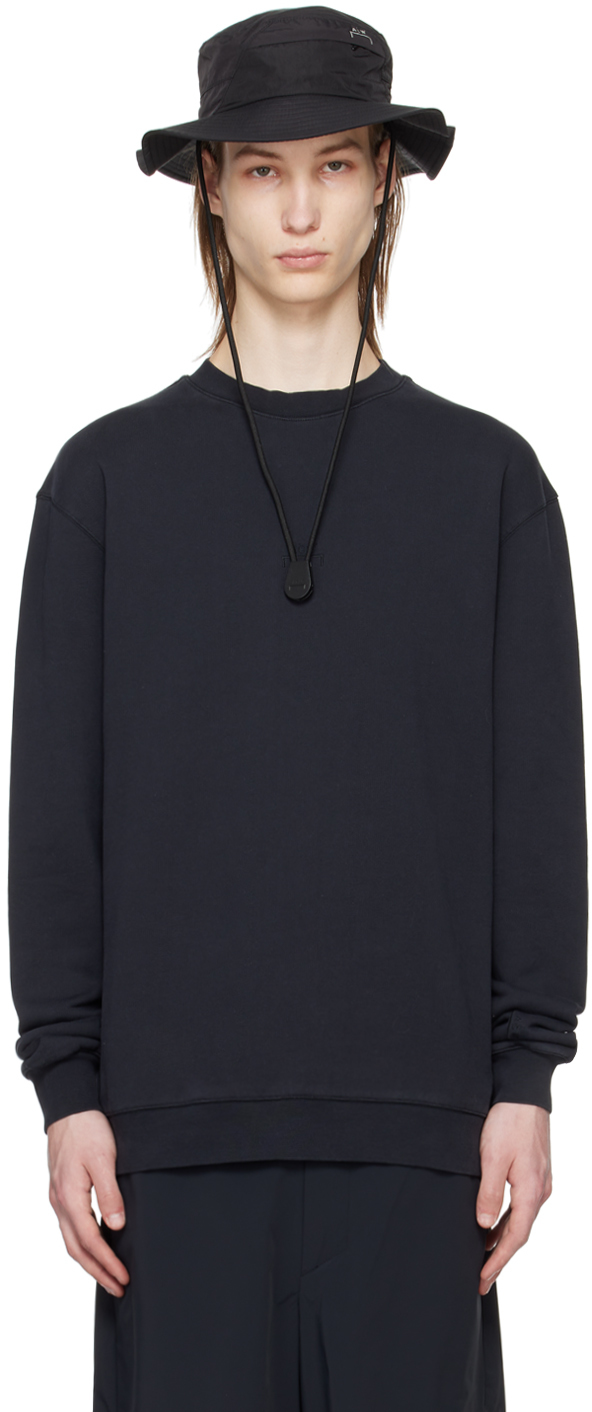 Shop A-cold-wall* Black Essential Sweatshirt In Onyx