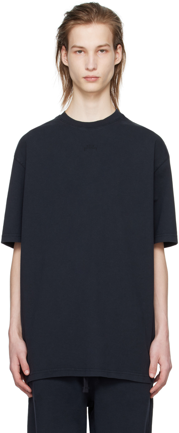 Shop A-cold-wall* Black Essential T-shirt In Onyx