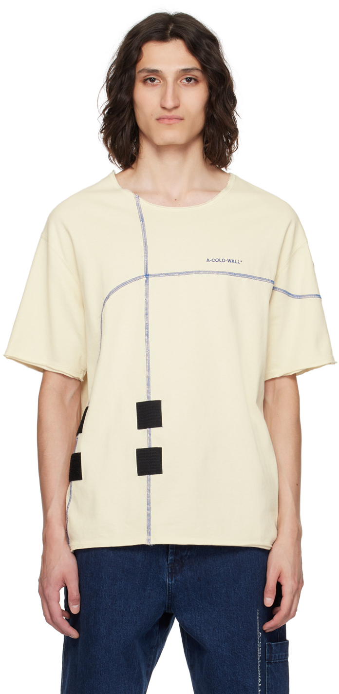 A-cold-wall* Off-white Intersect T-shirt In Bone