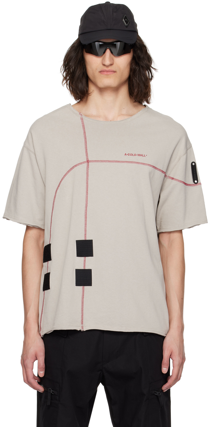 A-cold-wall* Intersect Cotton T-shirt In Cement