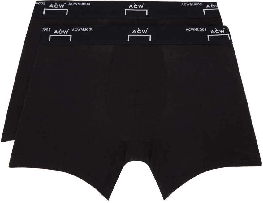 Shop A-cold-wall* Two-pack Black Boxers In Black Black