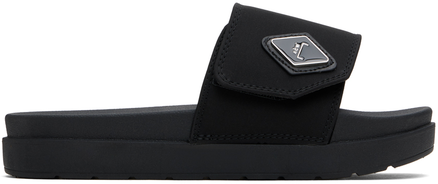 Shop A-cold-wall* Black Diamond Padded Slides In Onyx Onyx