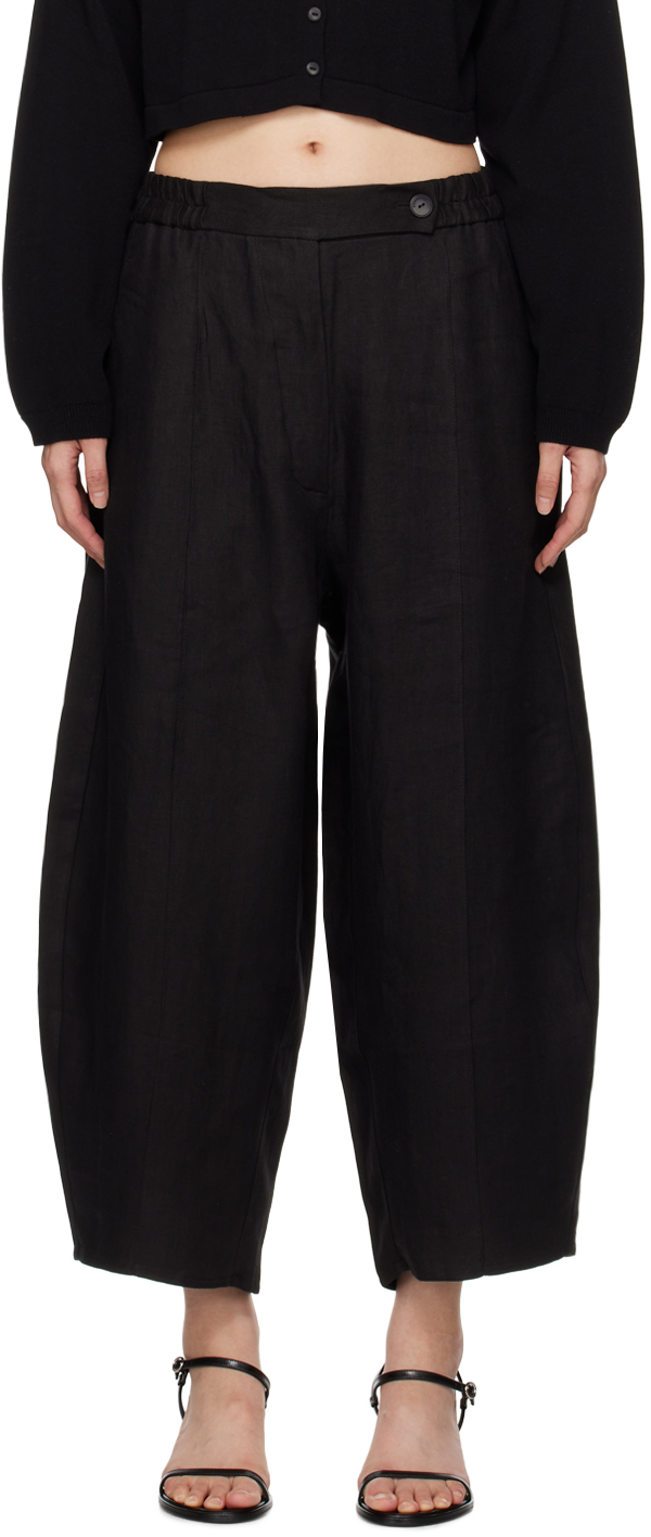 Cordera Black Curved Trousers
