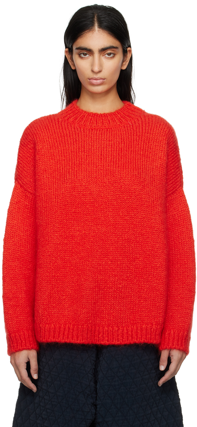Cordera Orange Crewneck Sweater In Tangerine