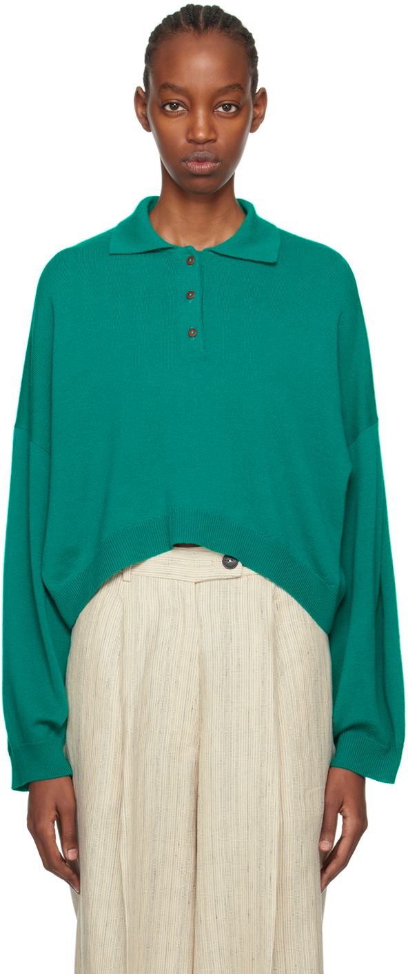 Green Buttoned Polo