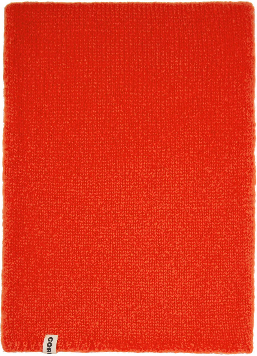 Écharpe Infinie En Laine Douce Imprimée Paisley Orange - Idéale Pour L'automne