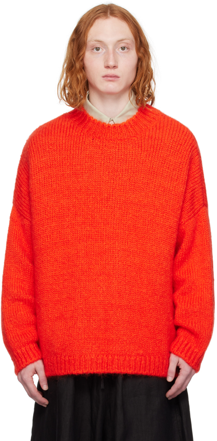 Orange on sale fuzzy sweater