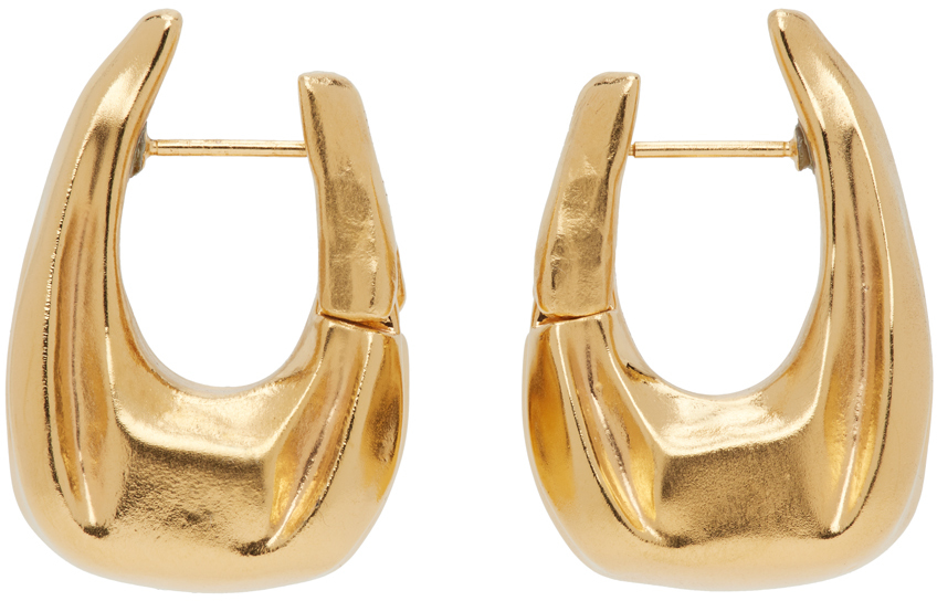 Khaite Gold 'the Small Olivia' Hoop Earrings In 917 Gold