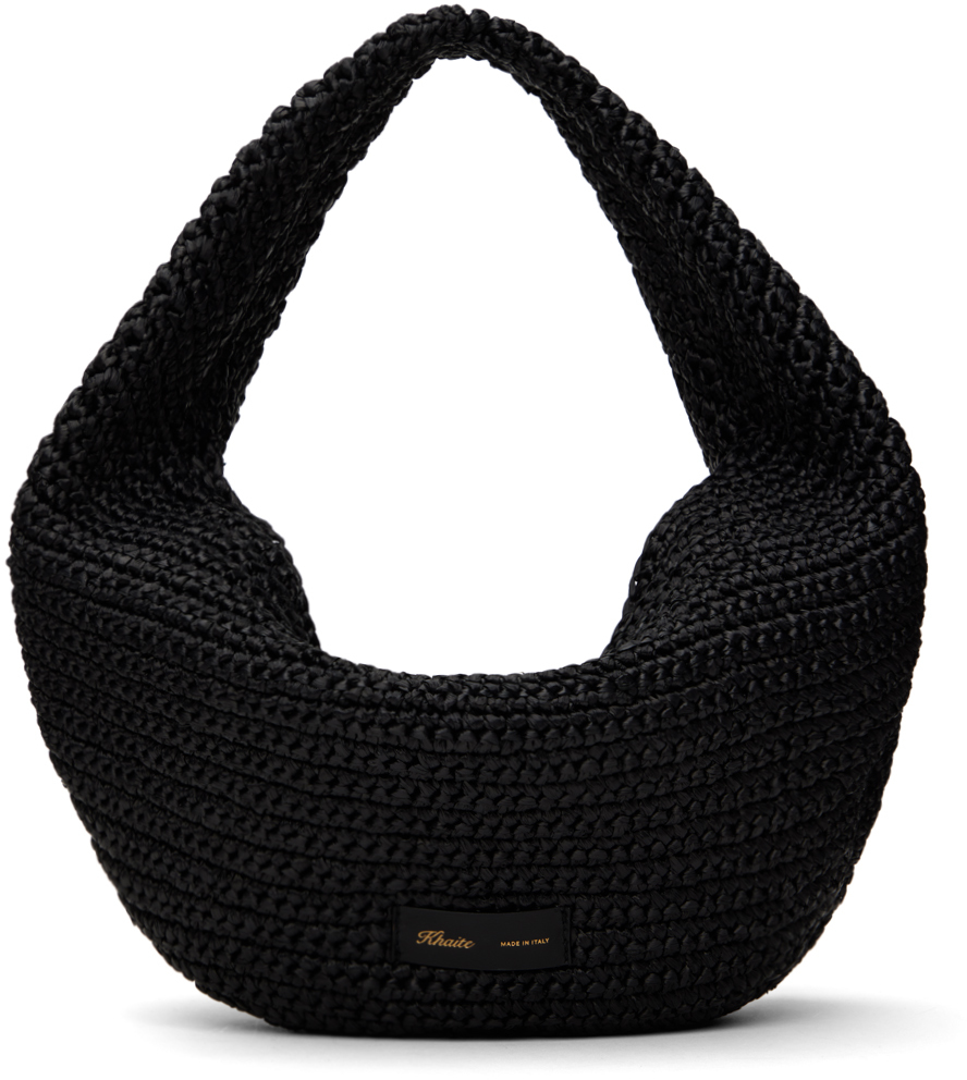 Shop Khaite Black 'the Medium Olivia' Bag In 200 Black