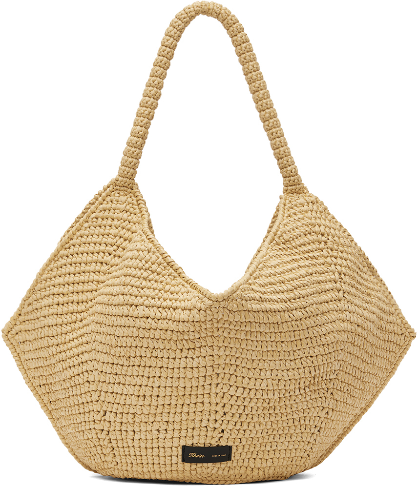 Shop Khaite Beige 'the Medium Lotus' Tote In 121 Natural