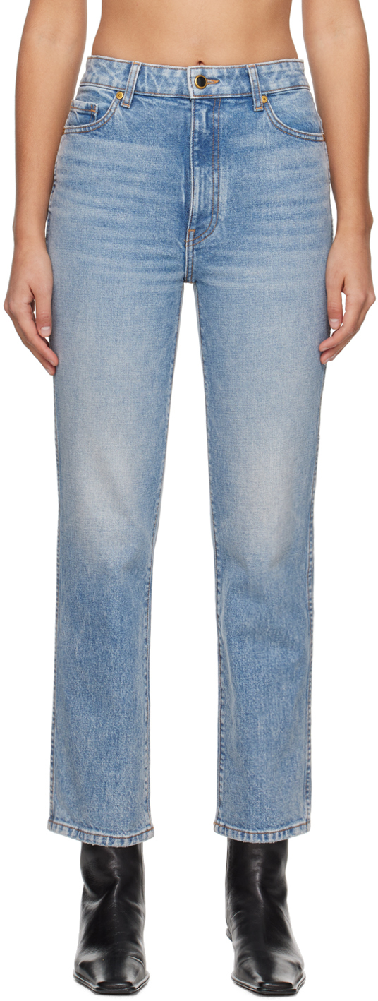 KHAITE: Blue 'The Abigail' Jeans | SSENSE Canada