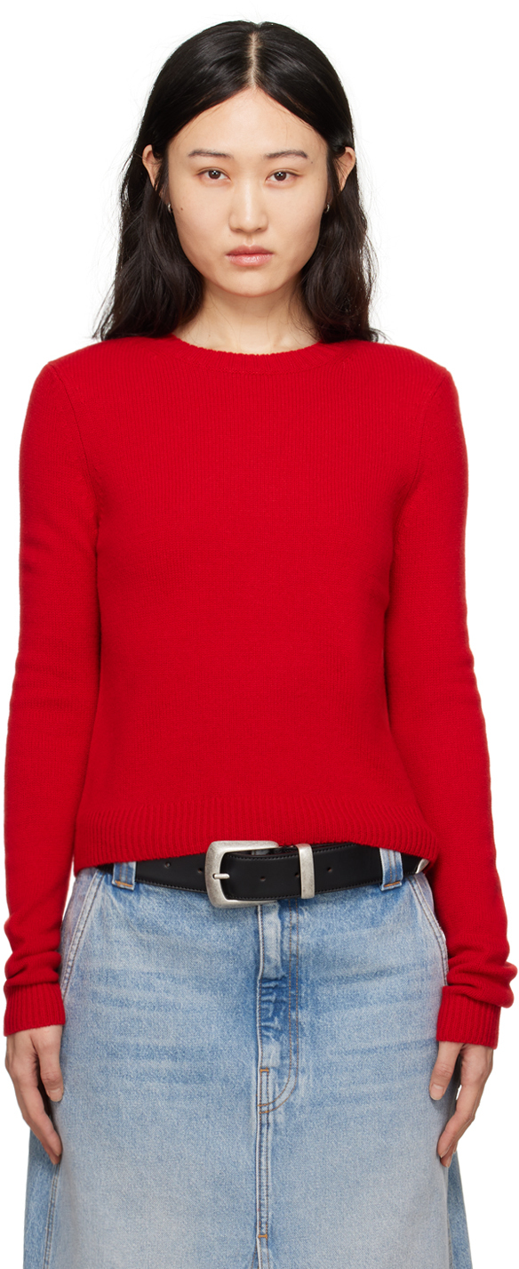 Shop Khaite Red 'the Diletta' Sweater In 554 Fire Red