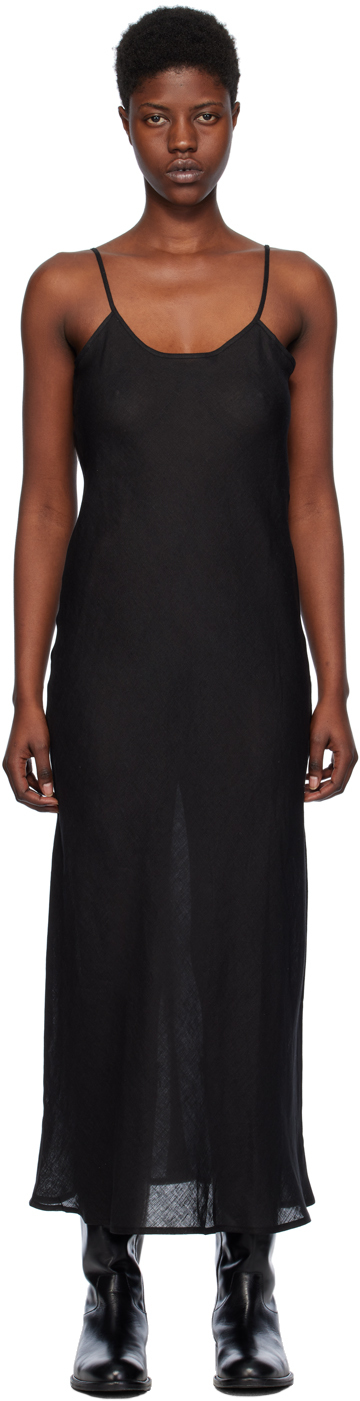 Baserange: Black Dydine Maxi Dress | SSENSE UK