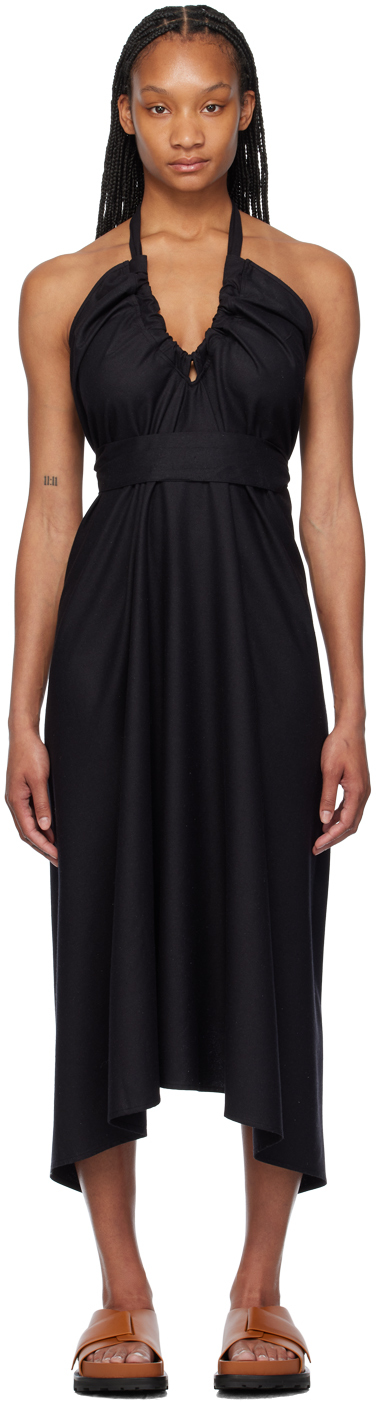 Baserange: SSENSE Exclusive Black Node Maxi Dress | SSENSE