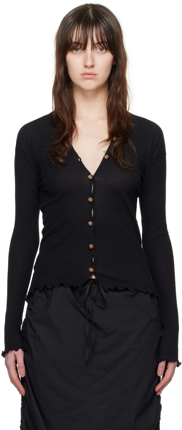 Black Tav Cardigan by Baserange on Sale 