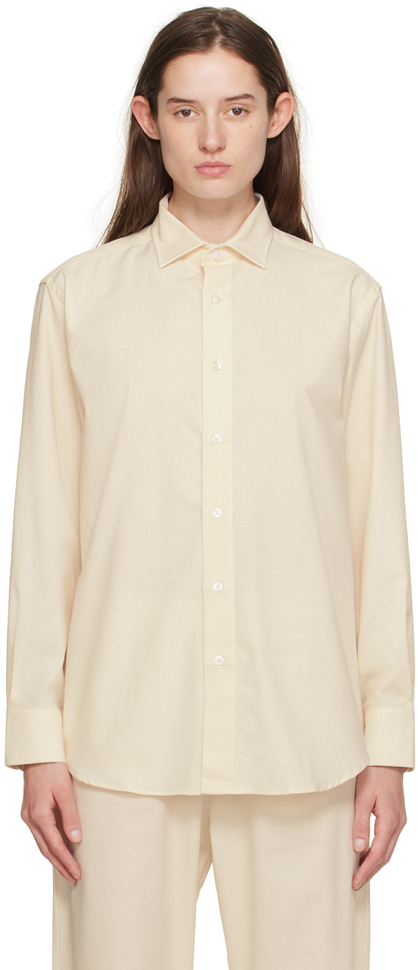 Gilet boutonné blanc cassé femme
