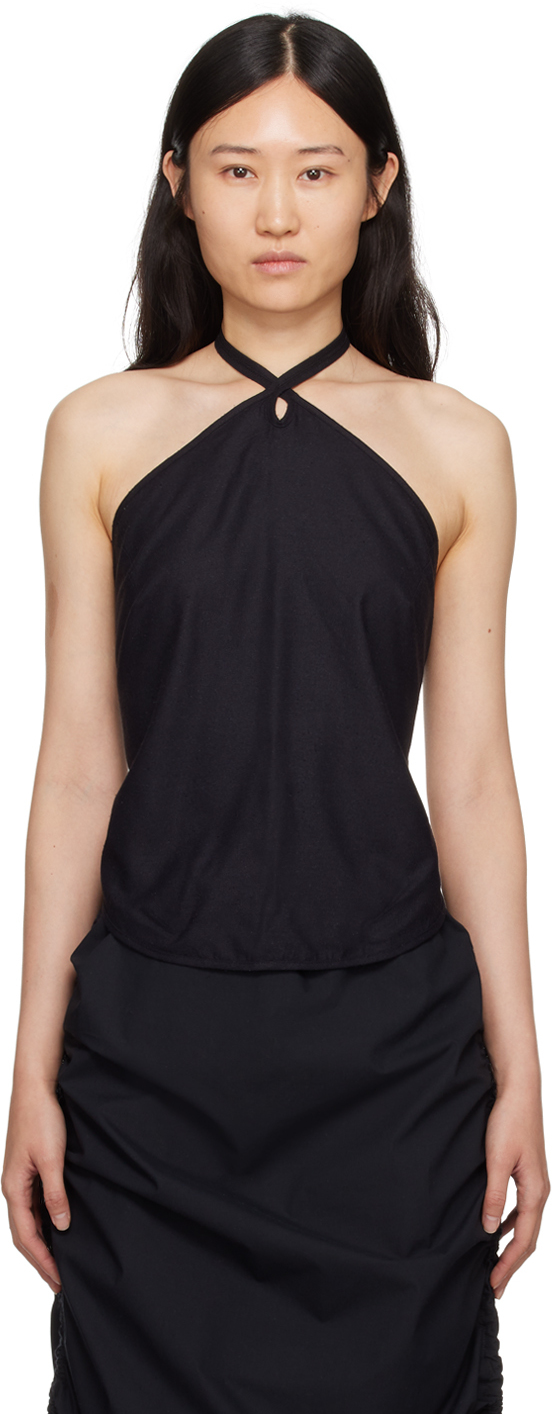 Baserange: SSENSE Exclusive Black Mar Tank Top | SSENSE Canada