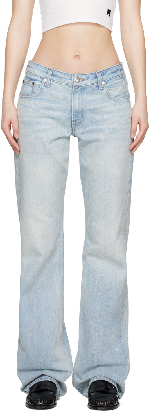 Rhude Ssense Exclusive Blue Jeans In 1306 Light Indigo