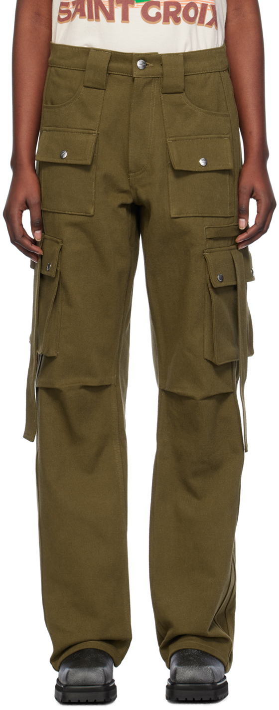 Rhude Khaki Amaro Cargo Pants In 0024 Olive