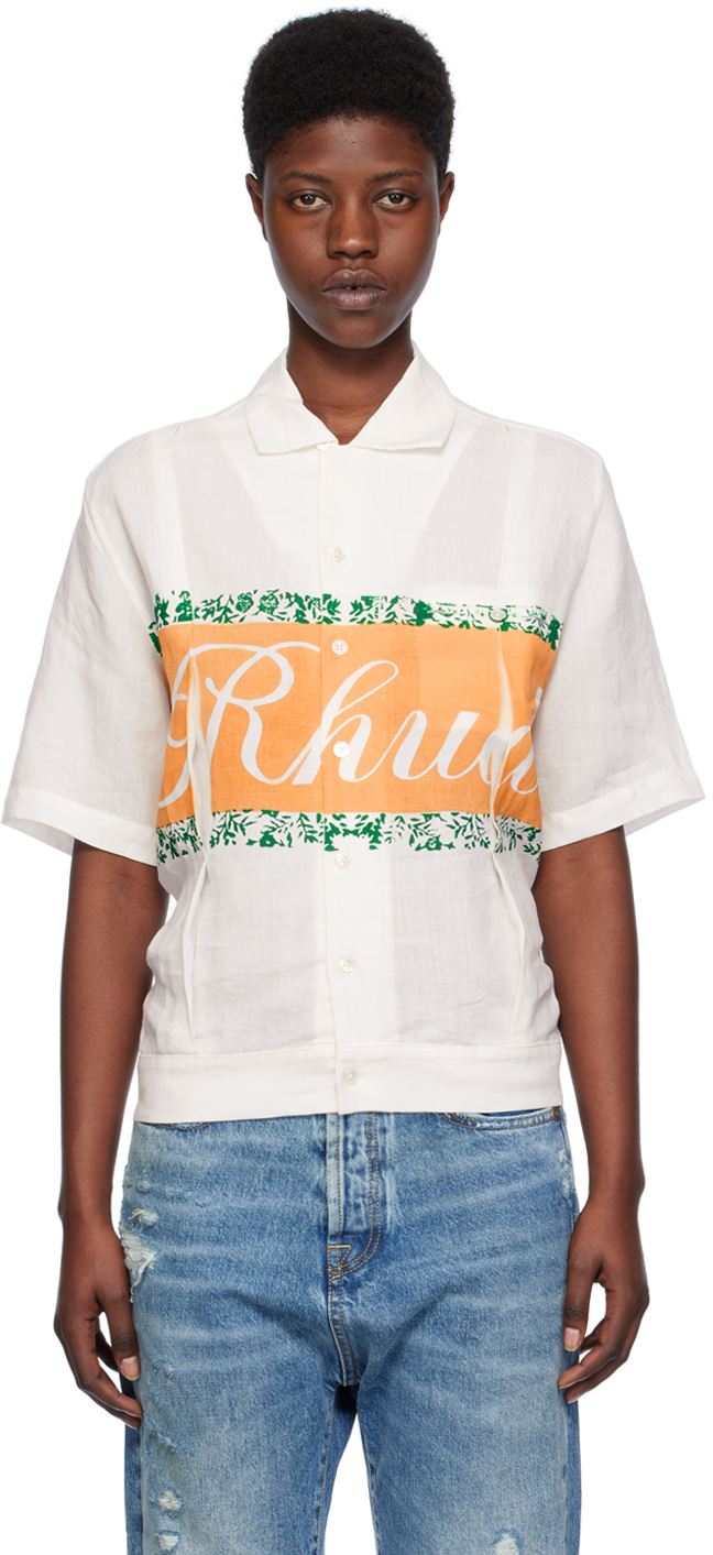 Rhude White Printed Shirt