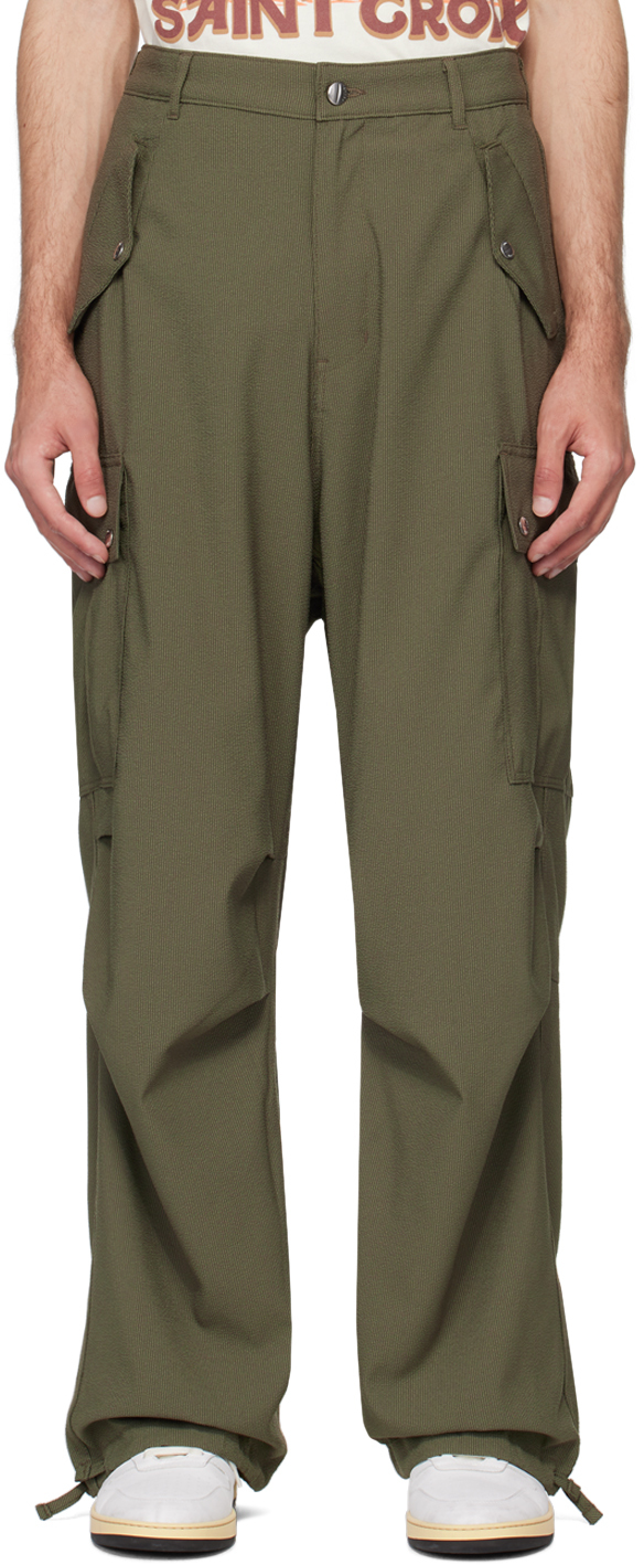 Green Four-Pocket Cargo Pants