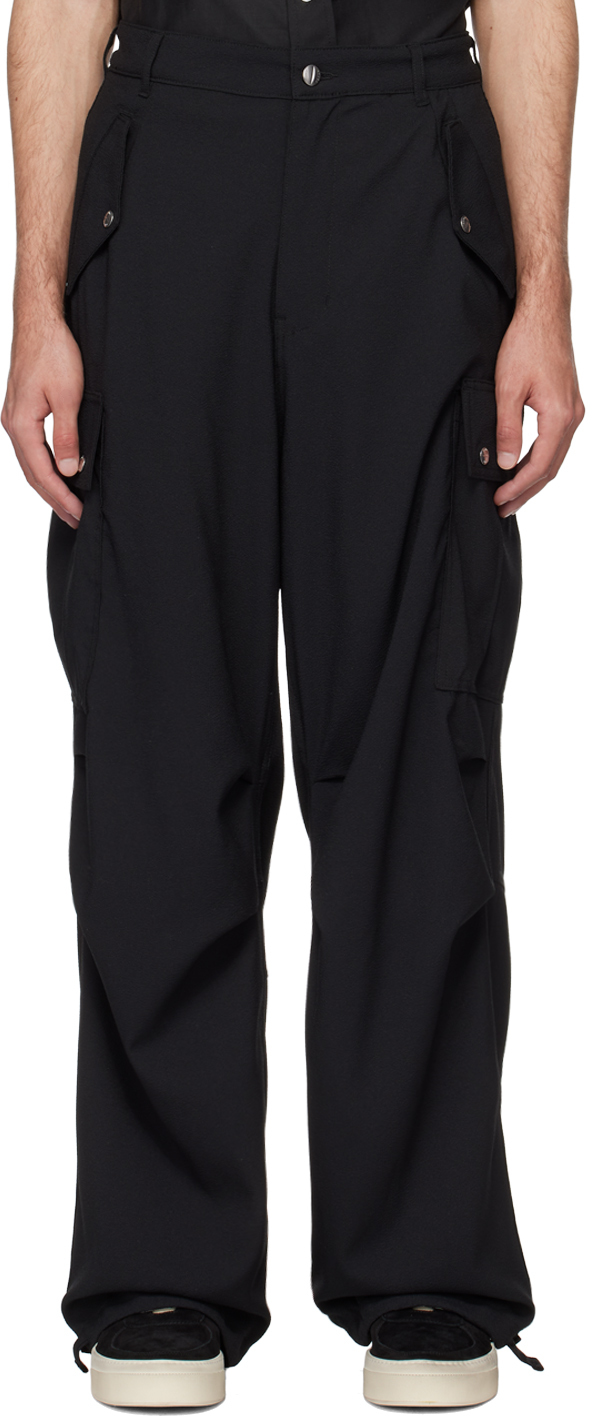 Shop Rhude Black Four-pocket Cargo Pants